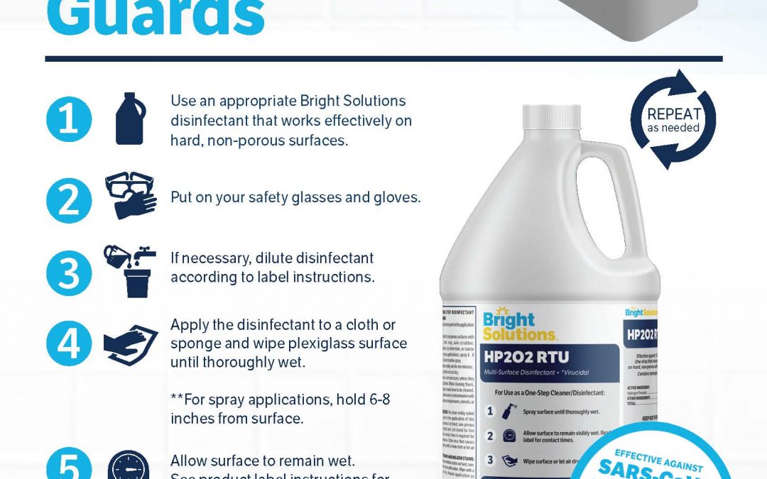 How to Disinfect – Plexiglass Guards HP2O2 RTU
